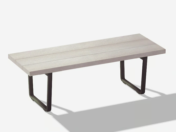 ORIZON - Wooden effect aluminium garden bench by FAST - view 2