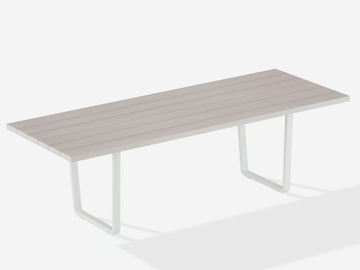 ORIZON - Rectangular wooden effect aluminium garden table by FAST - view 2
