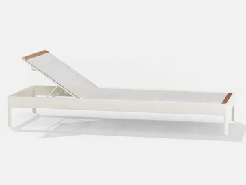 SOLARIS - Sunlounger in painted aluminium and Batyline fabric by FAST - view 2