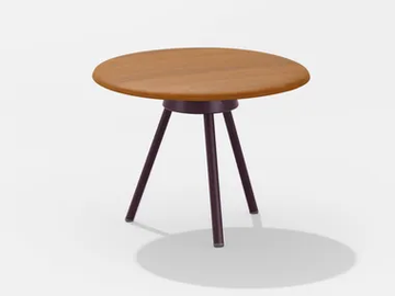 ZEBRA - Coffee table in painted aluminium with top in Iroko by FAST - view 2