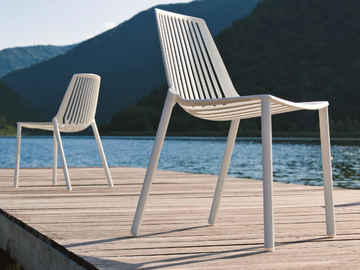 RION - Stackable aluminium garden chair by FAST - view 3