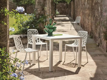EASY - Square aluminium garden table by FAST - view 3