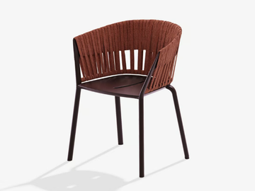 RIA - Garden chair in aluminum and fabric with armrests by FAST - view 2
