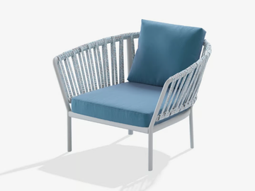 RIA - Garden armchair in aluminum and fabric with armrests by FAST - view 2