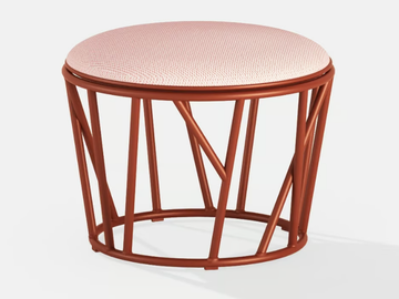 WILD - Round aluminium garden pouf by FAST - view 2