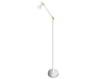 CAPRI - Adjustable brass floor lamp by FEDE - view 2