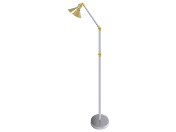 MARSALA - Adjustable brass floor lamp by FEDE - view 3