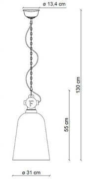 INDUSTRIAL - Industrial style ceramic pendant lamp by FERROLUCE - view 3
