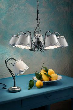 RAVENNA - Ceramic table lamp with fixed arm by FERROLUCE - view 3