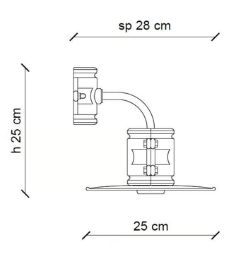 URBAN - Ceramic wall light with fixed arm by FERROLUCE - view 3