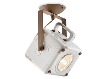 INDUSTRIAL - Adjustable ceramic ceiling lamp by FERROLUCE - view 2