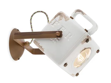 INDUSTRIAL - Adjustable ceramic wall light by FERROLUCE - view 2