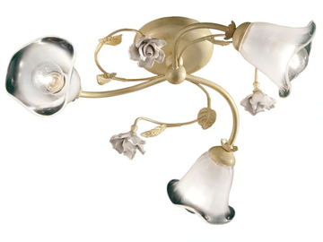 SIENA - Ceramic ceiling lamp with fixed arm by FERROLUCE - view 2