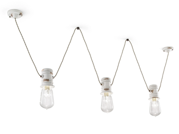 URBAN - Adjustable ceramic chandelier by FERROLUCE - view 2