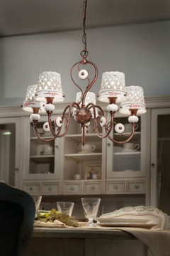 VERONA - Ceramic chandelier by FERROLUCE - view 3