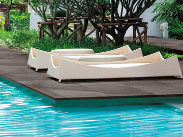 TWENTY - BLAST BROWN - Floating porcelain stoneware outdoor floor tiles with stone effect by FMG - view 2