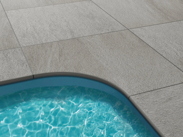 TWENTY - CENERE - Floating porcelain stoneware outdoor floor tiles with stone effect by FMG - view 2