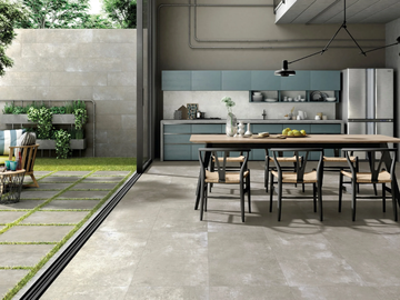 TWENTY - SNOW - Anti-slip porcelain stoneware outdoor floor tiles with stone effect by FMG - view 2