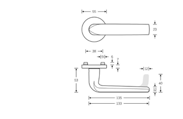FSB 12 1267 - Door handle by FSB - view 3
