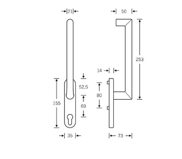 FSB 34 1016 011 - Stainless steel door handle by FSB - view 3