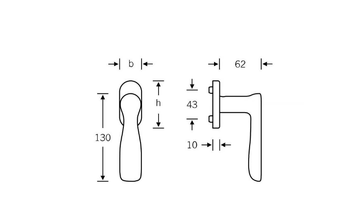 FSB 34 1226 - Aluminium window handle by FSB - view 3