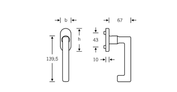 FSB 34 1232 - Aluminium window handle by FSB - view 3