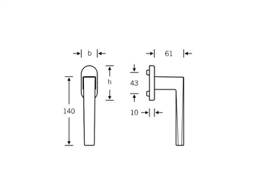 FSB 34 1241 - Aluminium window handle by FSB - view 3