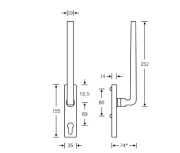FSB 34 1004 011004 - Stainless steel door handle by FSB - view 3