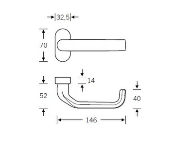 FSB 06 1268 - Powder coated aluminium door handle on rose by FSB - view 3