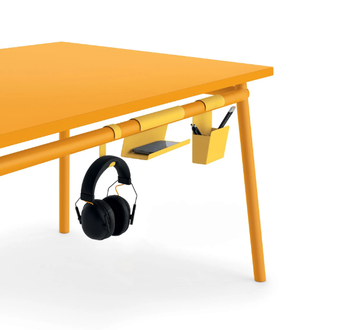 HUG - Rectangular metal table by Fantin - view 3