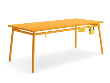HUG - Rectangular metal table by Fantin - view 2