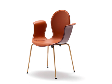 CROP - Tanned leather chair with armrests by Fasem - view 2
