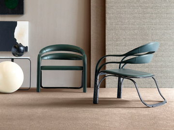 FETTUCCINI - Tanned leather easy chair with armrests by Fasem - view 3