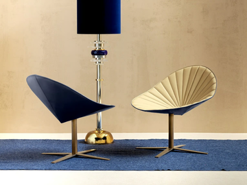 FIORILE - With 4-spoke base leather easy chair by Fasem - view 3