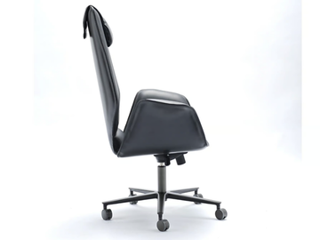 FOSCA BIG TALL - Height-adjustable swivel leather executive chair by Fasem - view 3