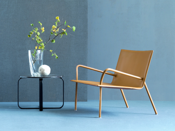 LYS - Tanned leather easy chair with armrests by Fasem - view 3