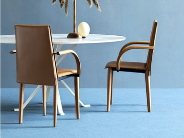RELAIX - Tanned leather chair with armrests by Fasem - view 3