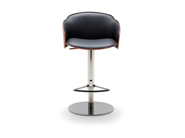 ELECTA - Leather stool with footrest with gas lift by Fasem - view 3