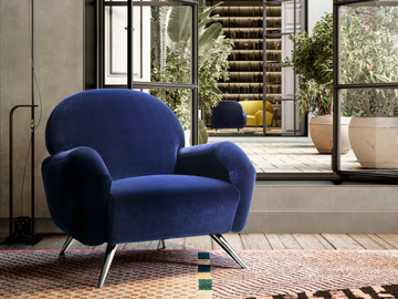 CLAIR - Fabric armchair with armrests by Felis - view 2