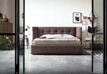 FOSTER - Fabric storage bed with tufted headboard by Felis - view 3