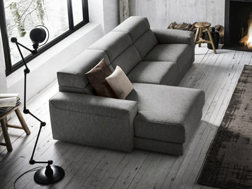 AJAR - Fabric sofa with chaise longue by Felis - view 2
