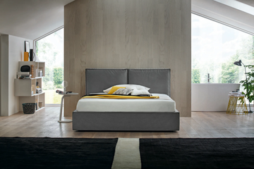 GEORGE - Fabric double bed with upholstered headboard by Felis - view 3
