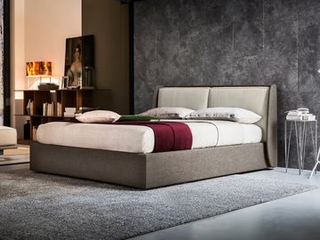 KEVIN - Fabric double bed with upholstered headboard by Felis - view 2