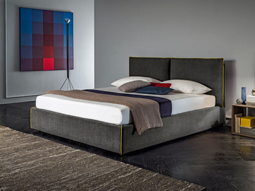 LUIS - Fabric double bed with upholstered headboard by Felis - view 2