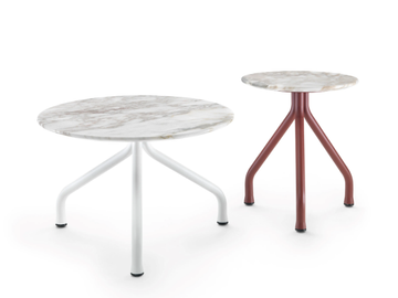 ACADEMY - Aluminium coffee table with marble top by Flexform - view 3