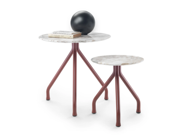 ACADEMY - Aluminium coffee table with marble top by Flexform - view 2