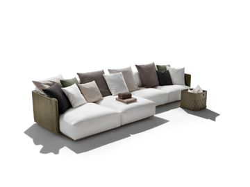EDDY OUTDOOR - 4 seater sectional fabric garden sofa by Flexform - view 2