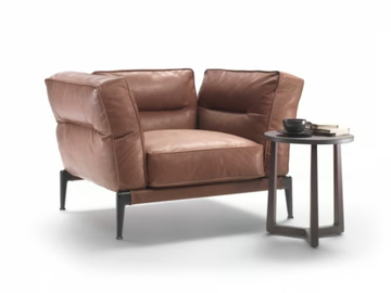 ADDA - Leather armchair with armrests by Flexform - view 3