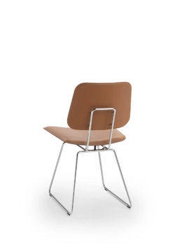 ECHOES S.H. - Sled base tanned leather chair by Flexform - view 3