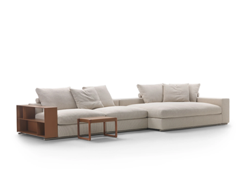 GROUNDPIECE - 3 seater sectional fabric sofa by Flexform - view 2